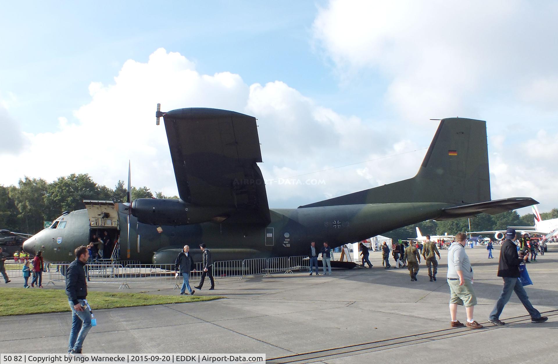 50 82, Transall C-160D C/N D119, Transall C-160D of the Luftwaffe (German Air Force) at the DLR 2015 air and space day on the side of Cologne airport