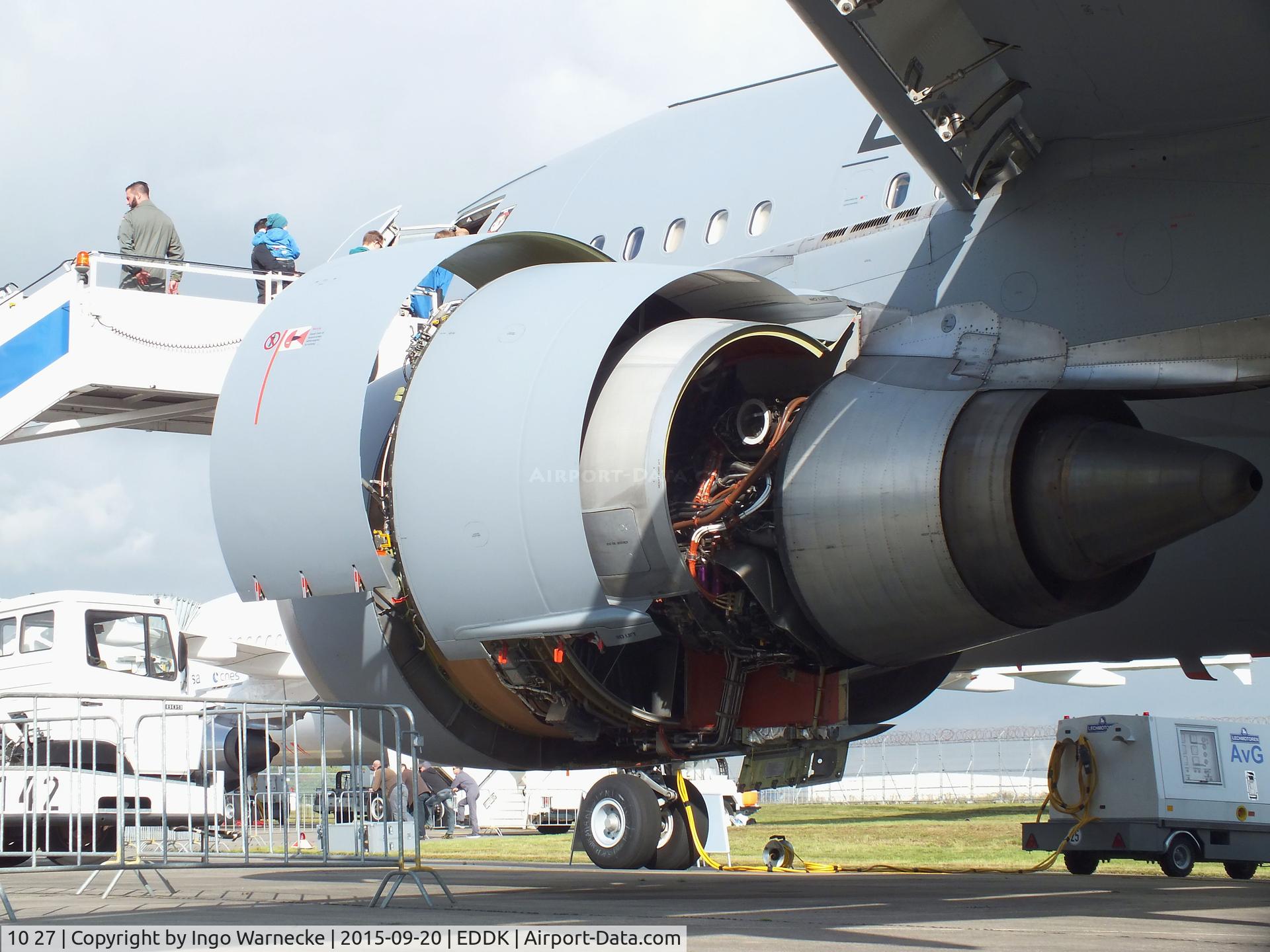10 27, 1989 Airbus A310-304/MRTT C/N 523, Airbus A310-304/MRTT of the Luftwaffe (German Air Force) at the DLR 2015 air and space day on the side of Cologne airport