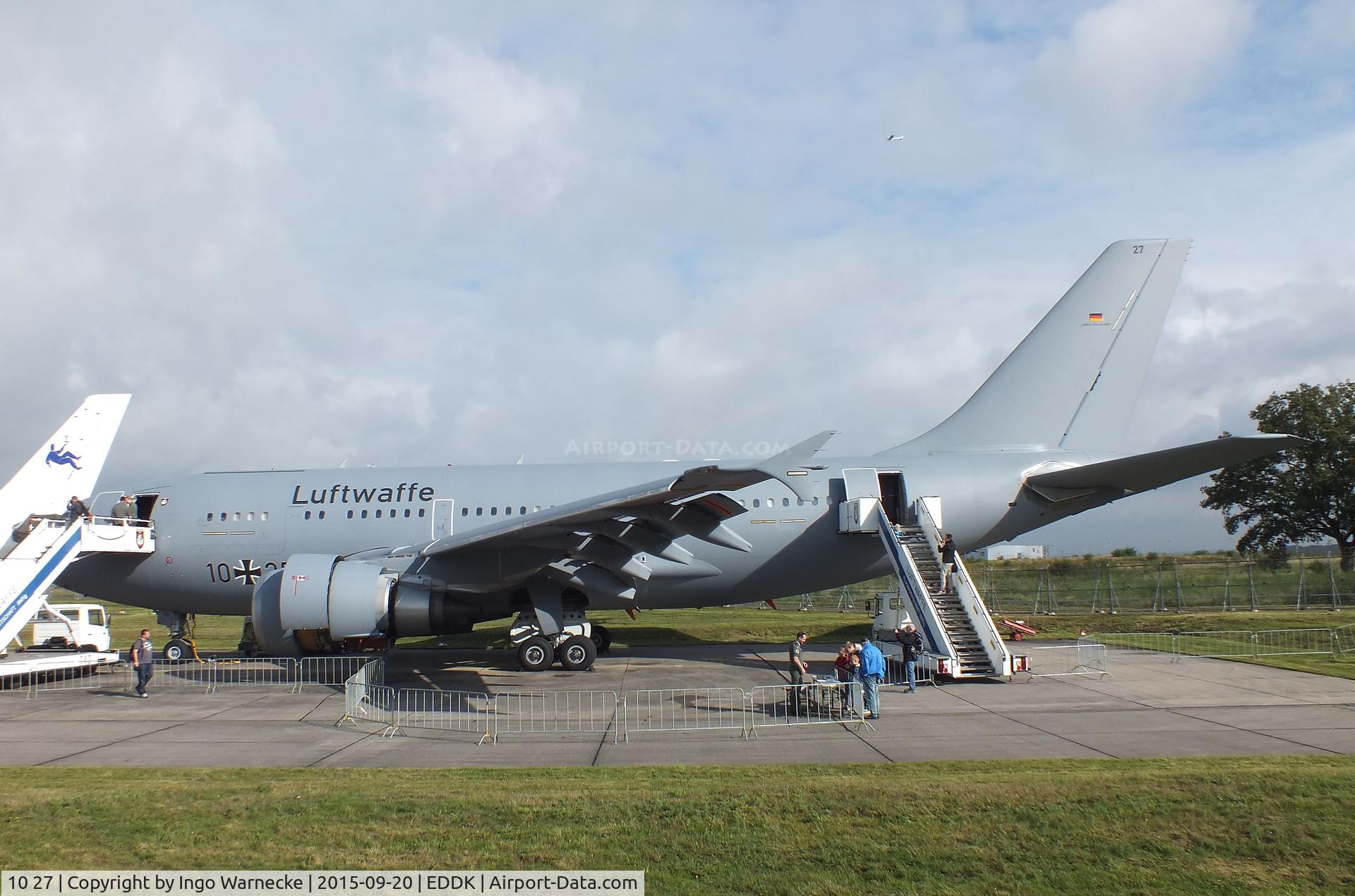 10 27, 1989 Airbus A310-304/MRTT C/N 523, Airbus A310-304/MRTT of the Luftwaffe (German Air Force) at the DLR 2015 air and space day on the side of Cologne airport