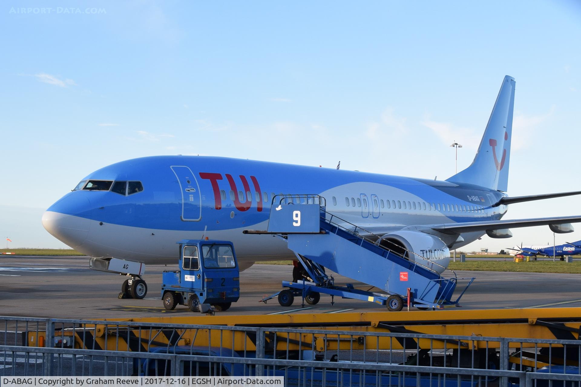D-ABAG, 2001 Boeing 737-86J C/N 30879, Fresh out of spray and in TUI colours.