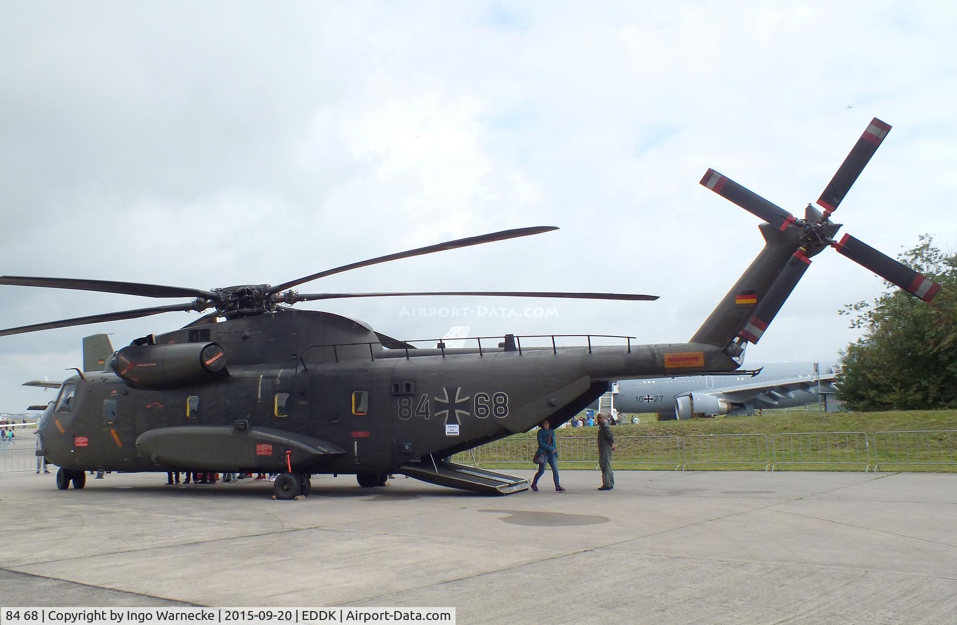 84 68, Sikorsky (VFW-Fokker) CH-53G C/N V65-066, Sikorsky (VFW-Fokker) CH-53G of the Luftwaffe (German Air Force) at the DLR 2015 air and space day on the side of Cologne airport