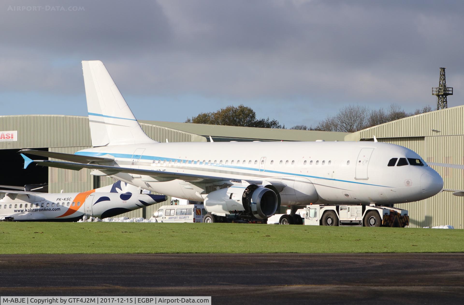 M-ABJE, 2000 Airbus ACJ319 (A319-133/CJ) C/N 1256, M-ABJE at Kemble 15.12.17