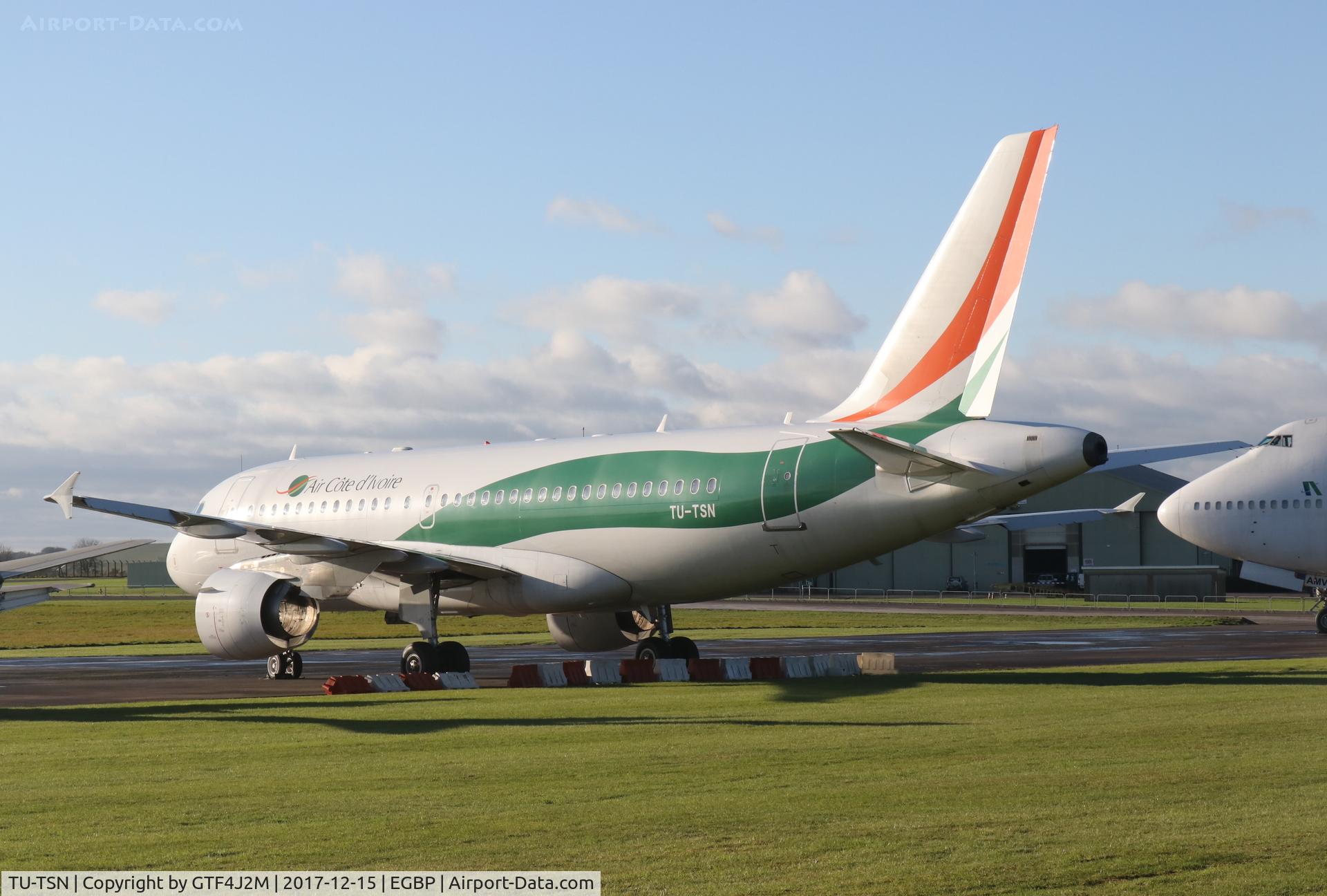 TU-TSN, 2001 Airbus A319-112 C/N 1429, TU-TSN at Kemble 15.12.17  for parting out