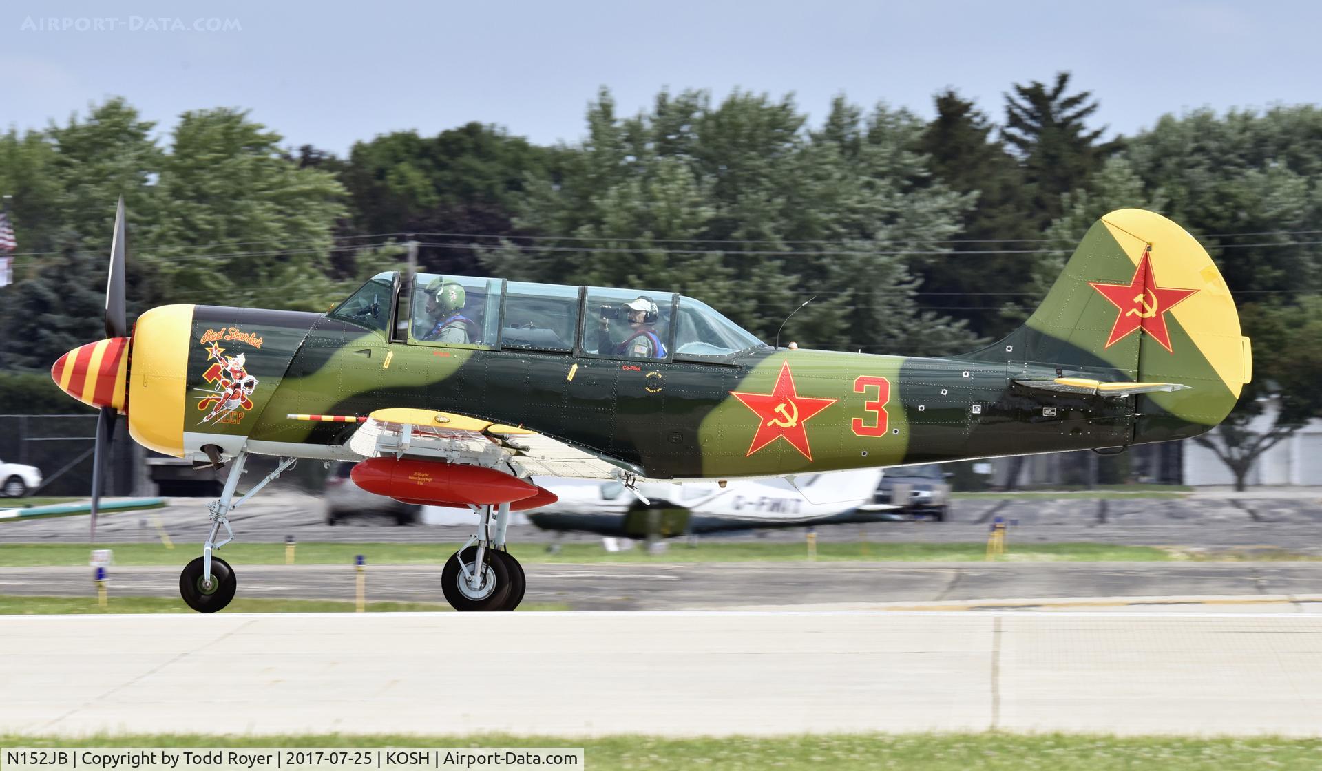 N152JB, 1981 Yakovlev (Aerostar) Yak-52 C/N 811403, Airventure 2017