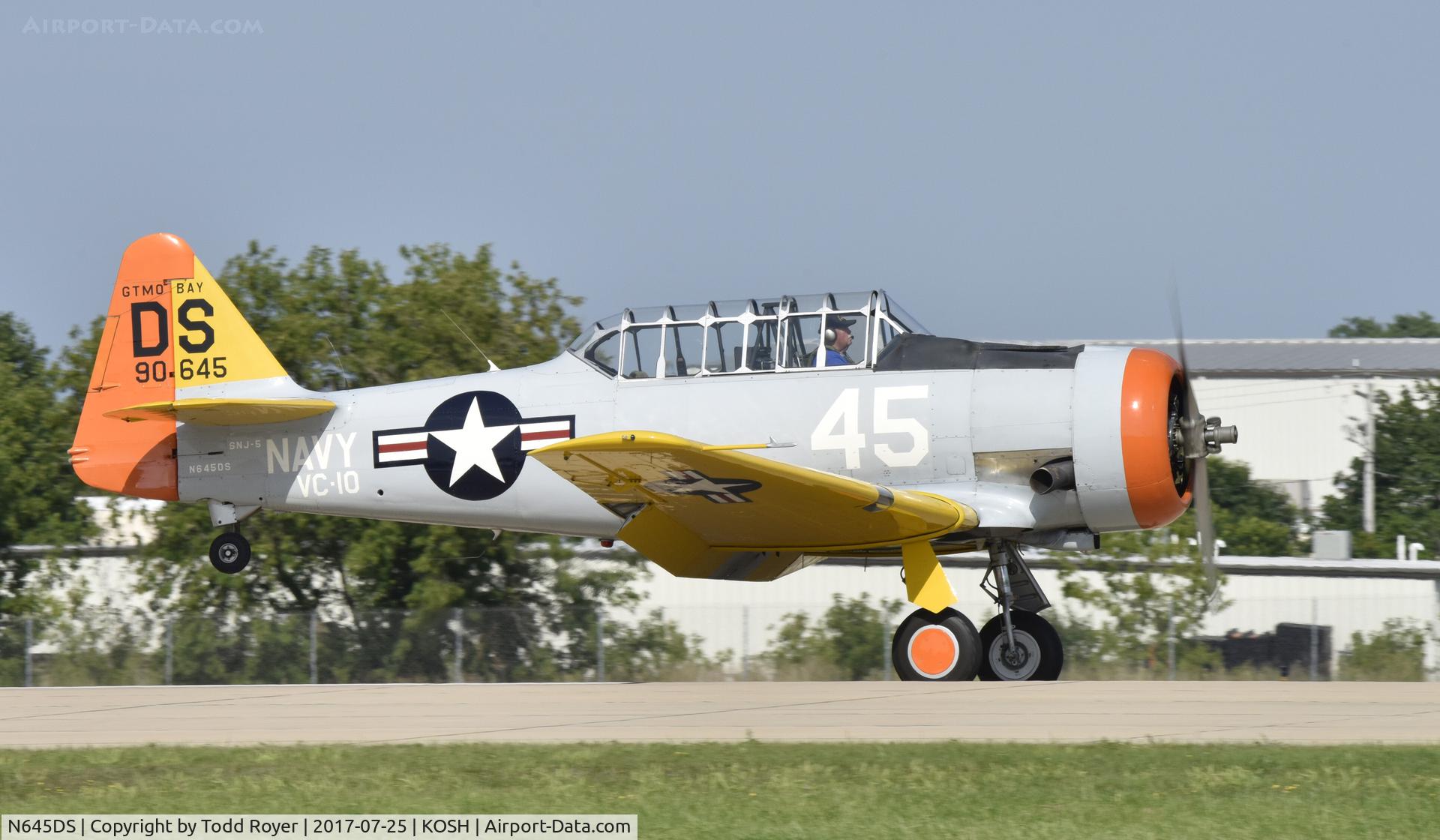 N645DS, 1944 North American SNJ-5 Texan Texan C/N 88-17678, Airventure 2017