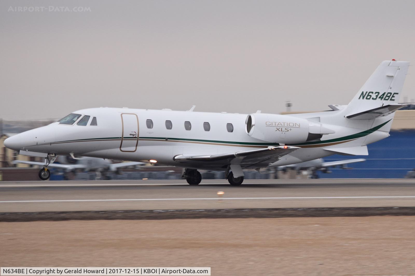 N634BE, 2009 Cessna 560XLS Citation Excel + C/N 560-6034, Take off roll on RWY 10L.