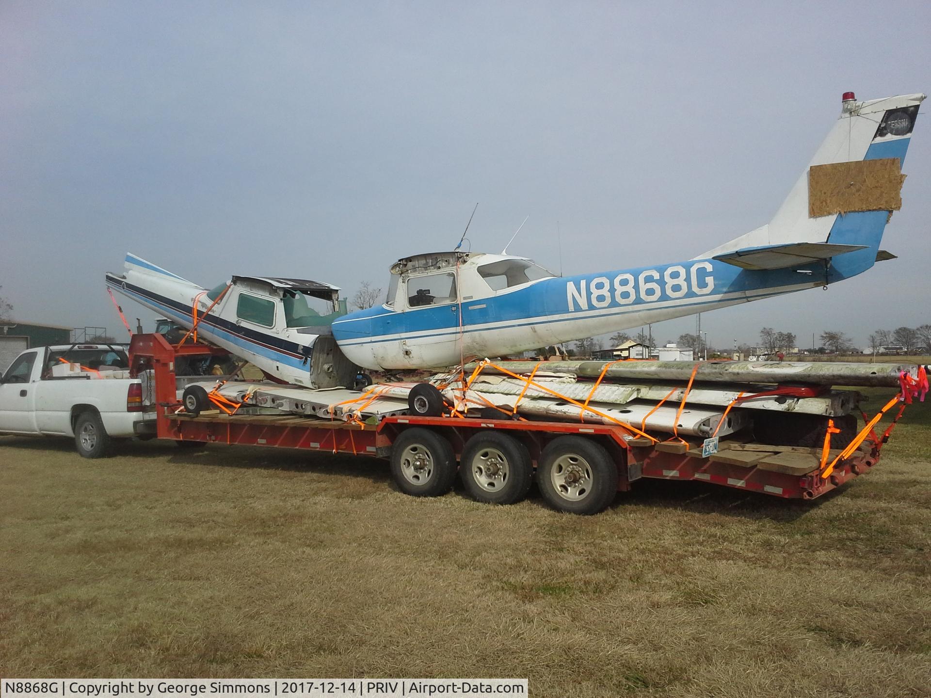 N8868G, 1966 Cessna 150F C/N 15062968, Dec 2017 ebay purchase from corrosive Houston.  Now Okla for careful re-assembly.