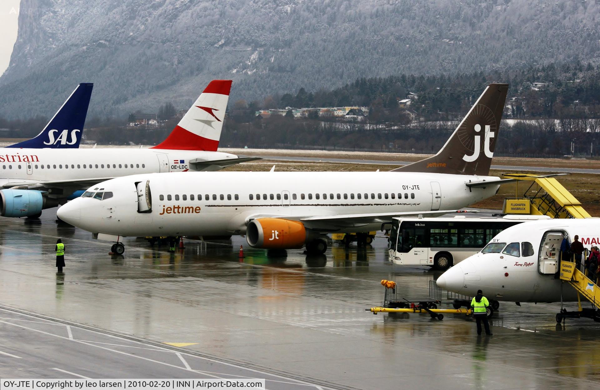 OY-JTE, 1995 Boeing 737-3L9 C/N 27834, Innsbruck 20.2.2010