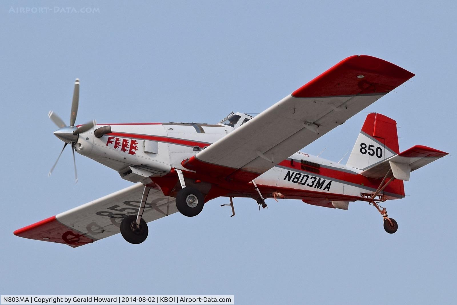 N803MA, 2000 Air Tractor Inc AT-802A C/N 802A-0093, Departing BOI