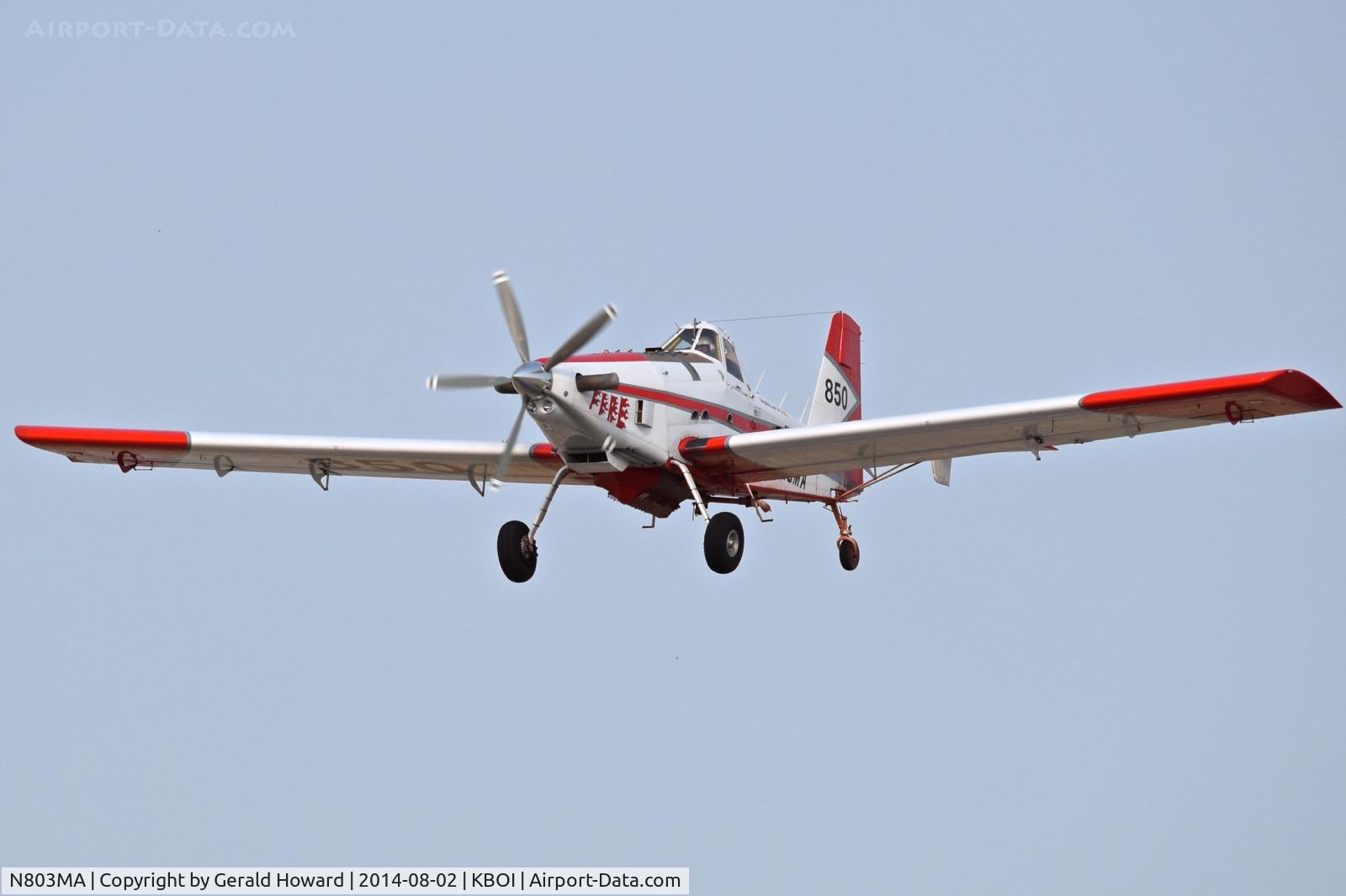 N803MA, 2000 Air Tractor Inc AT-802A C/N 802A-0093, Departing BOI