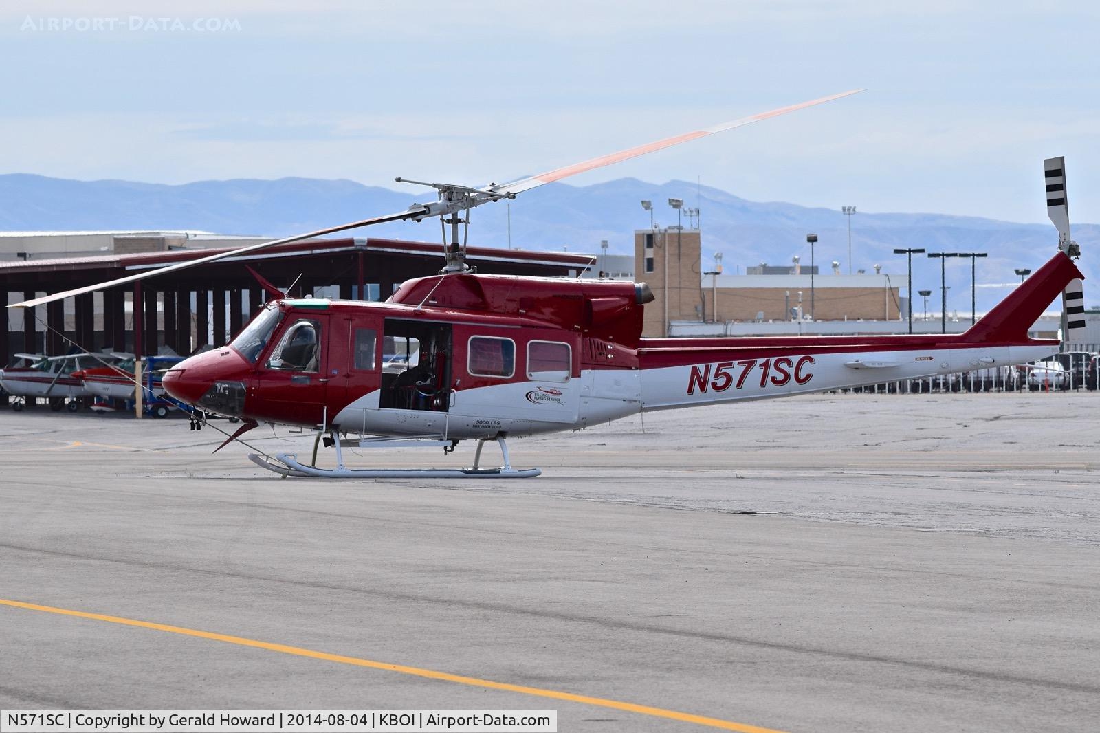 N571SC, 1979 Bell 212 C/N 30920, parked on the north GA ramp.