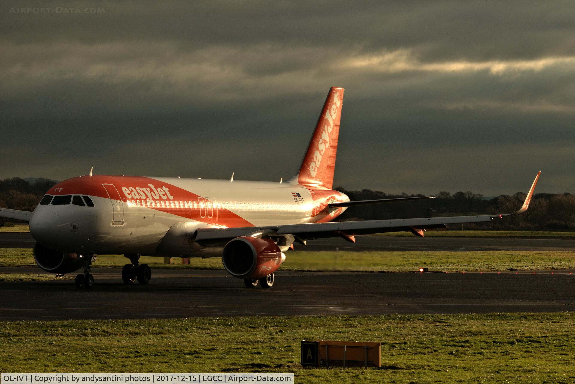 OE-IVT, 2017 Airbus A320-214 C/N 7632, just taxing in after landing