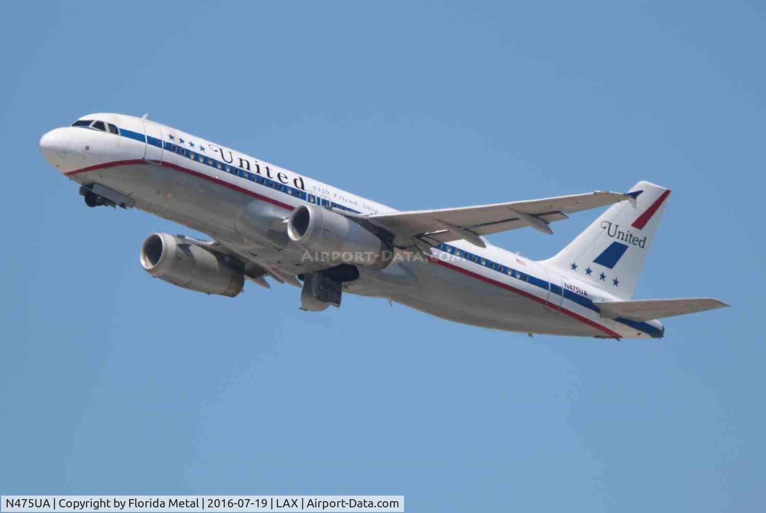 N475UA, 2001 Airbus A320-232 C/N 1495, United retro