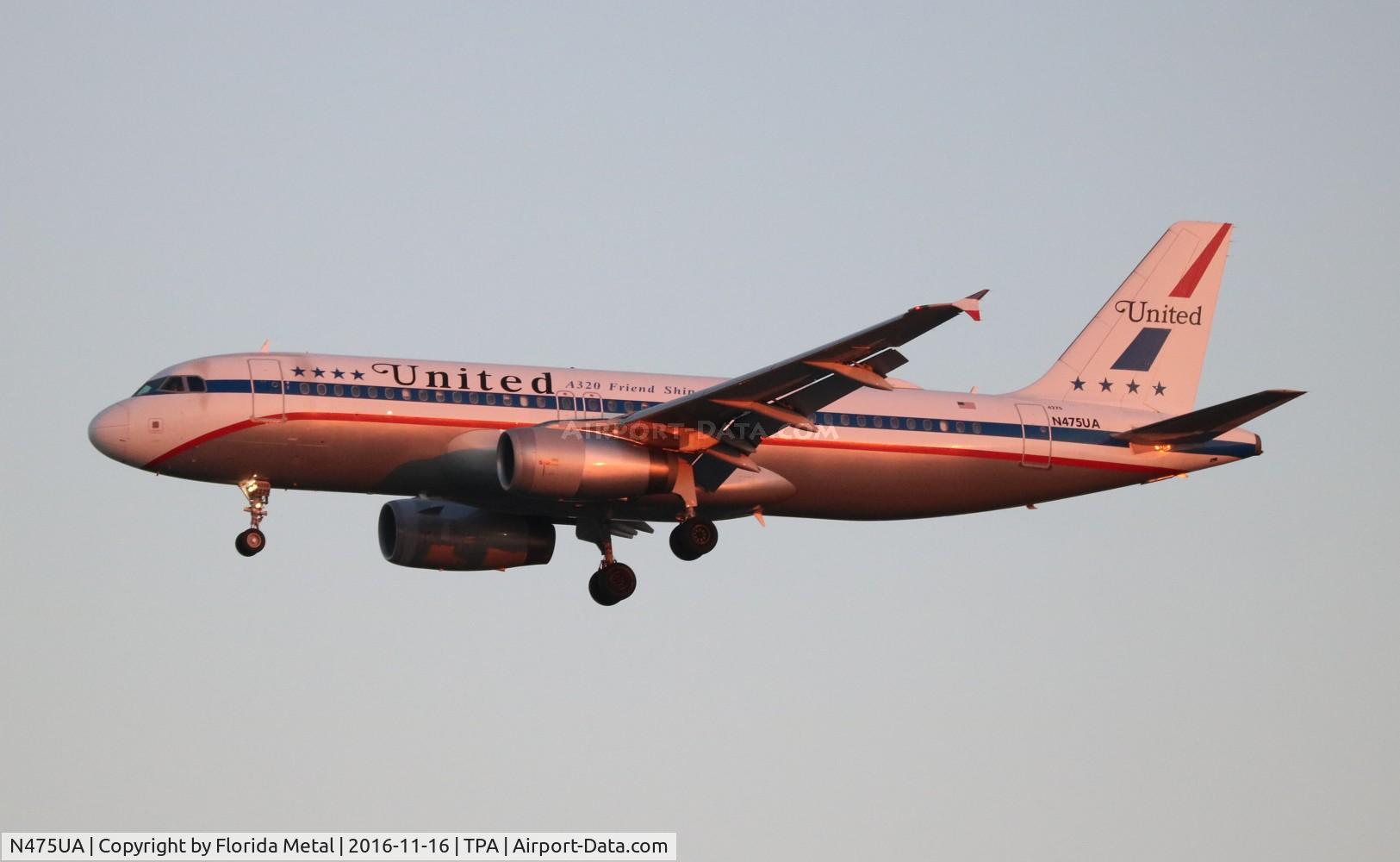 N475UA, 2001 Airbus A320-232 C/N 1495, United retro