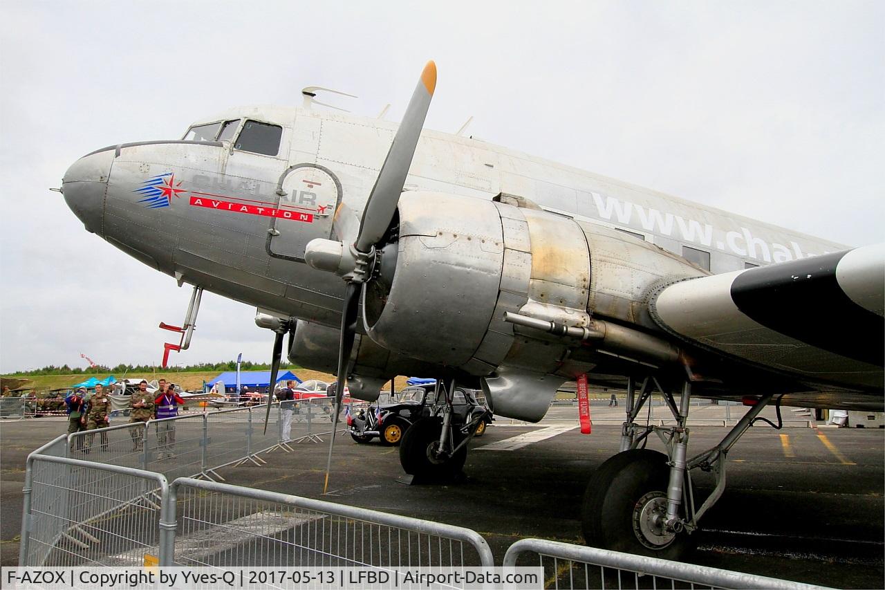 F-AZOX, 1945 Douglas DC-3C-S1C3G (C-47B-35-DK) C/N 16604, Douglas DC-3C-S1C3G, Static display, Bordeaux-Mérignac Air Base 106 (LFBD-BOD) Open day 2017