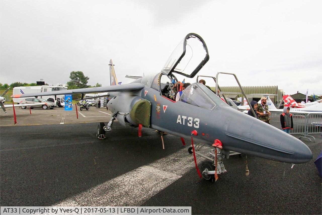 AT33, Dassault-Dornier Alpha Jet 1B C/N B33/1155, Dassault-Dornier Alpha Jet 1B, Static display, Bordeaux-Mérignac Air Base 106 (LFBD-BOD) Open day 2017