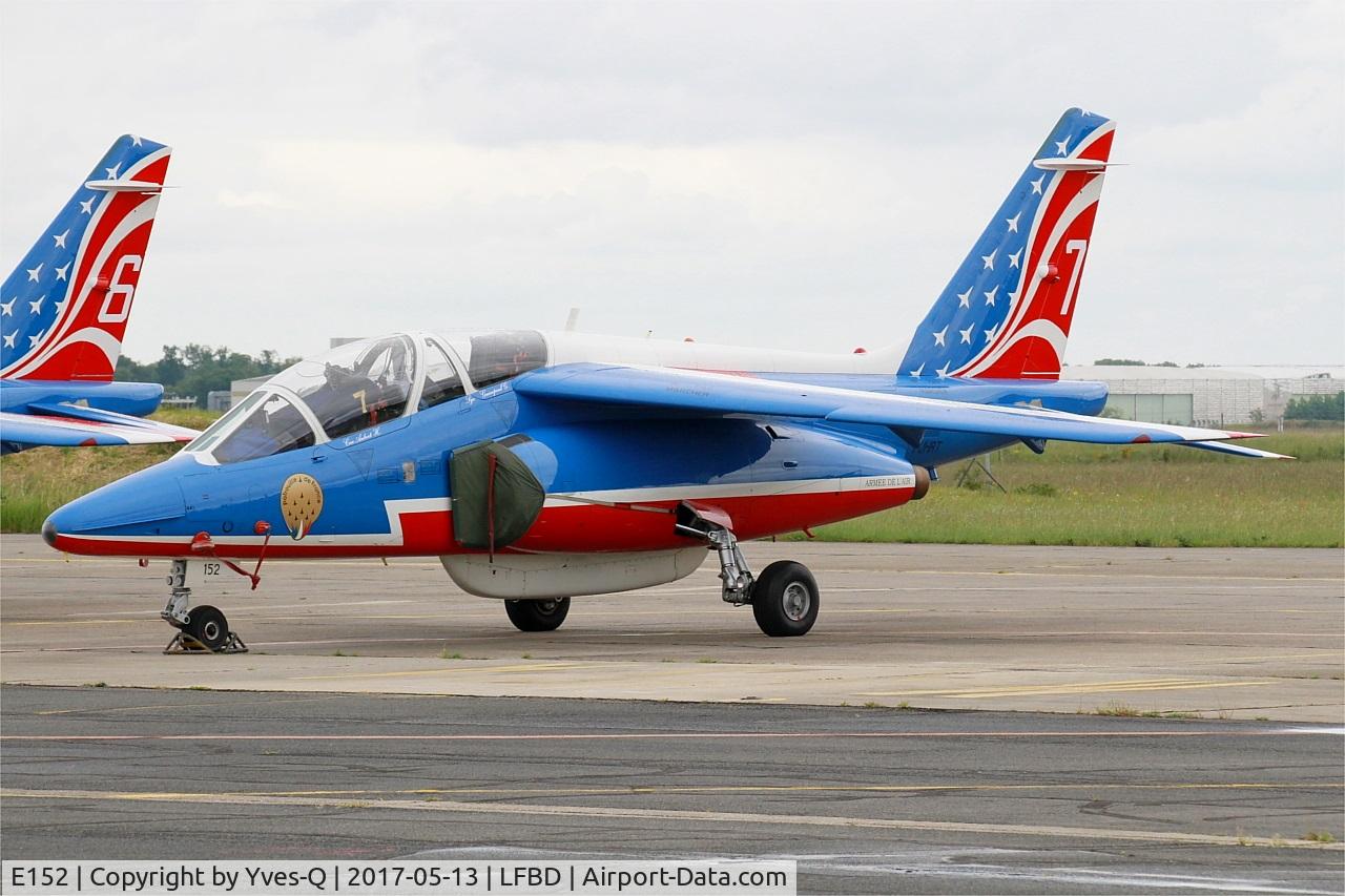 E152, Dassault-Dornier Alpha Jet E C/N E152, Dassault Dornier Alphajet E (F-UHRT), Athos 07 of Patrouille de France 2017, Bordeaux-Mérignac Air Base 106 (LFBD-BOD) Open day 2017