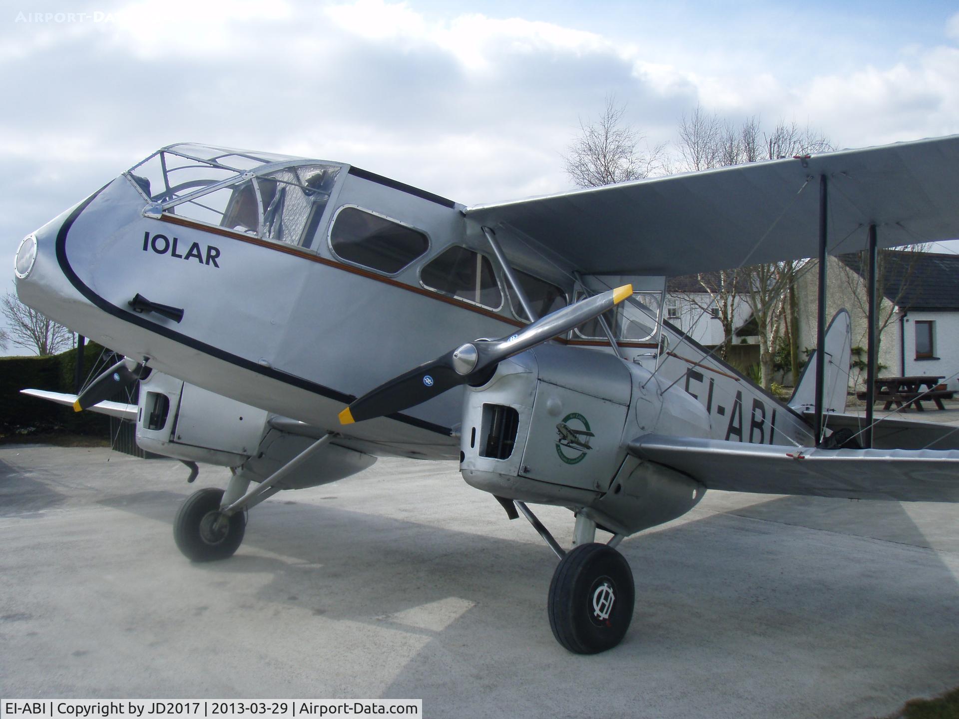 EI-ABI, 1936 De Havilland DH-84 Dragon 2 C/N 6105, Iolar on a visit to Kilrush Airfield, Co. Kildare, Ireland on 29th of March 2013.