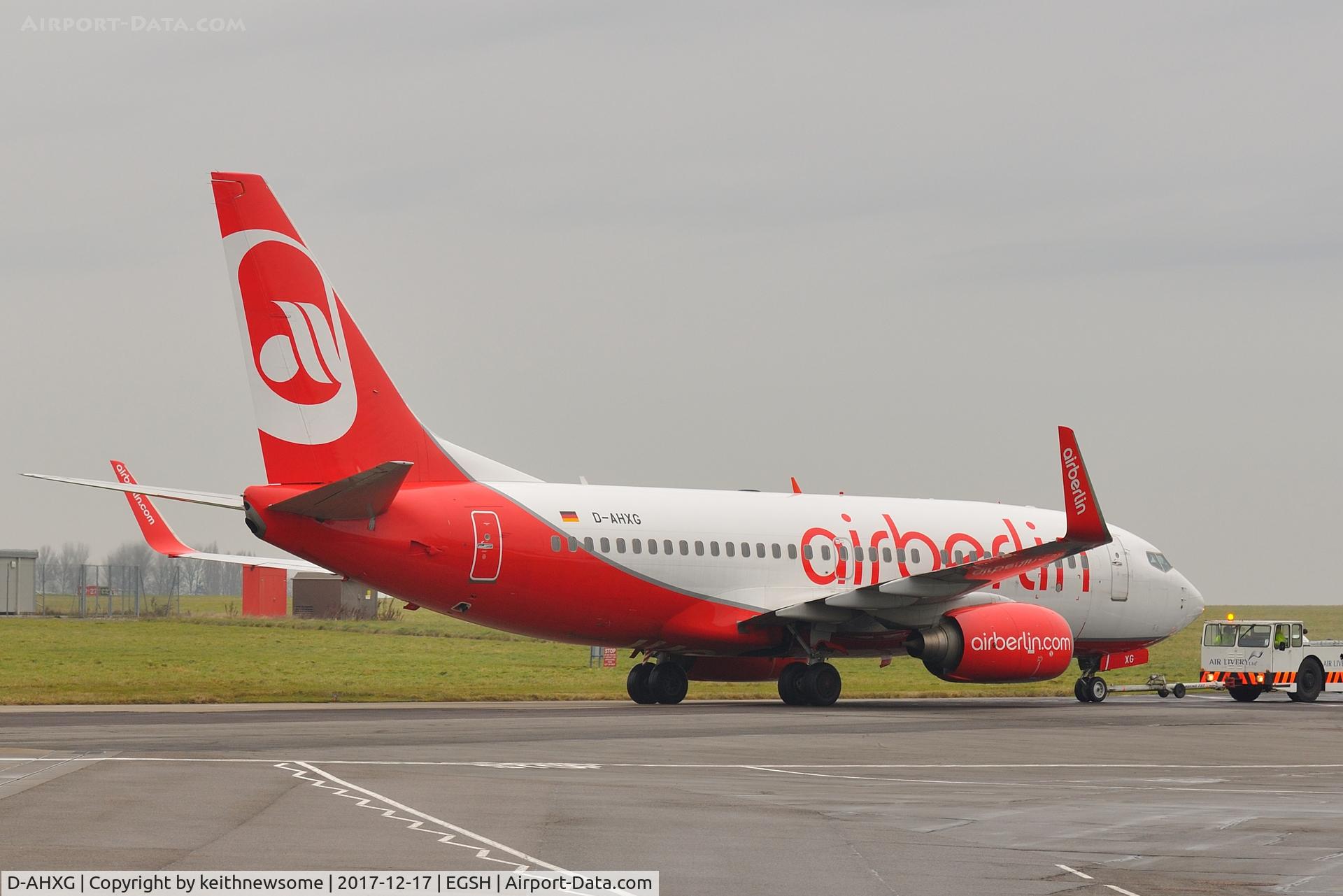 D-AHXG, 2008 Boeing 737-7K5 C/N 35140, Arriving at Norwich for paintwork.