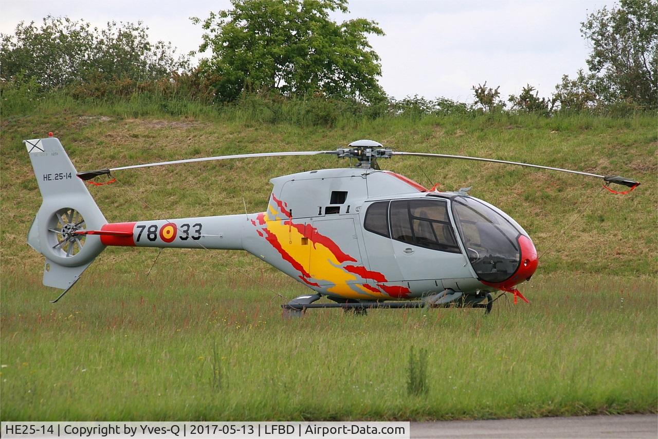 HE25-14, 2001 Eurocopter EC-120B Colibri C/N 1231, Spanish ASPA Team Eurocopter EC-120B Colibri, Static display, Bordeaux-Mérignac Air Base 106 (LFBD-BOD) Open day 2017