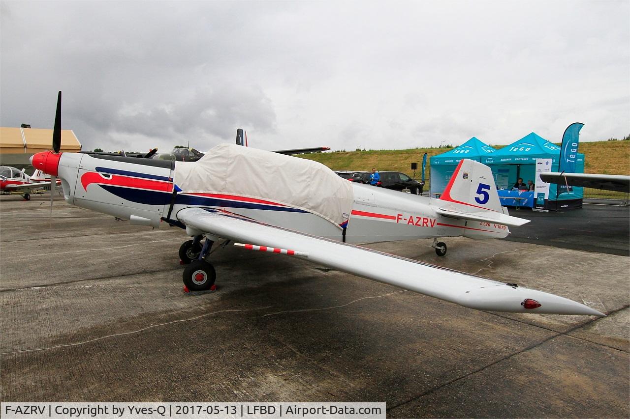 F-AZRV, Zlin Z-526 Trener Master C/N 1079, Zlin Z-526 Trener Master, Static display, Bordeaux-Mérignac Air Base 106 (LFBD-BOD) Open day 2017