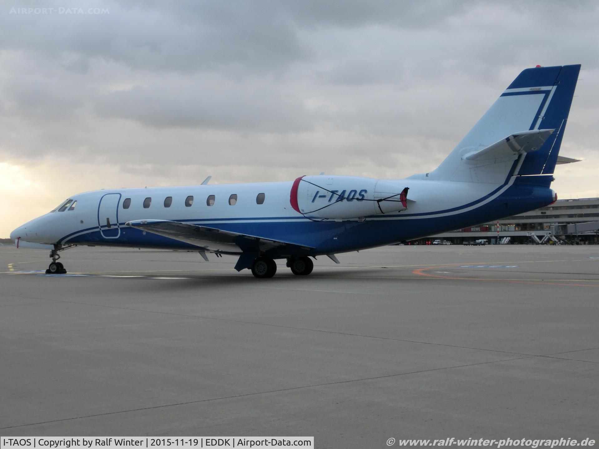 I-TAOS, 2010 Cessna 680 Citation Sovereign C/N 680-0309, Cessna 680 Citation Sovereign - Barilla Servizi Finanziari SPA - 680-0309 - I-TAOS - 19.11.2015 - CGN