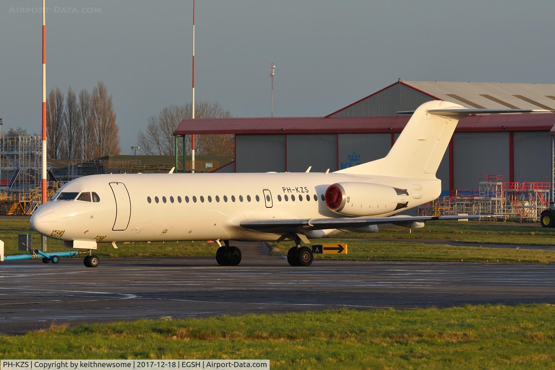 PH-KZS, 1995 Fokker F70 (F-28-0070) C/N 11540, Towed to storage area.