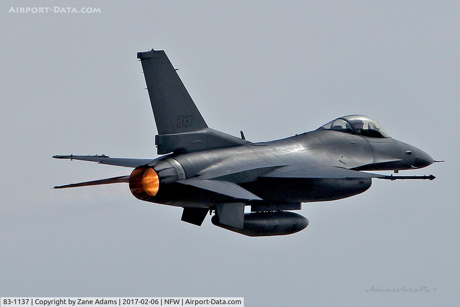 83-1137, 1983 General Dynamics F-16C Fighting Falcon C/N 5C-20, Departing NAS Fort Worth