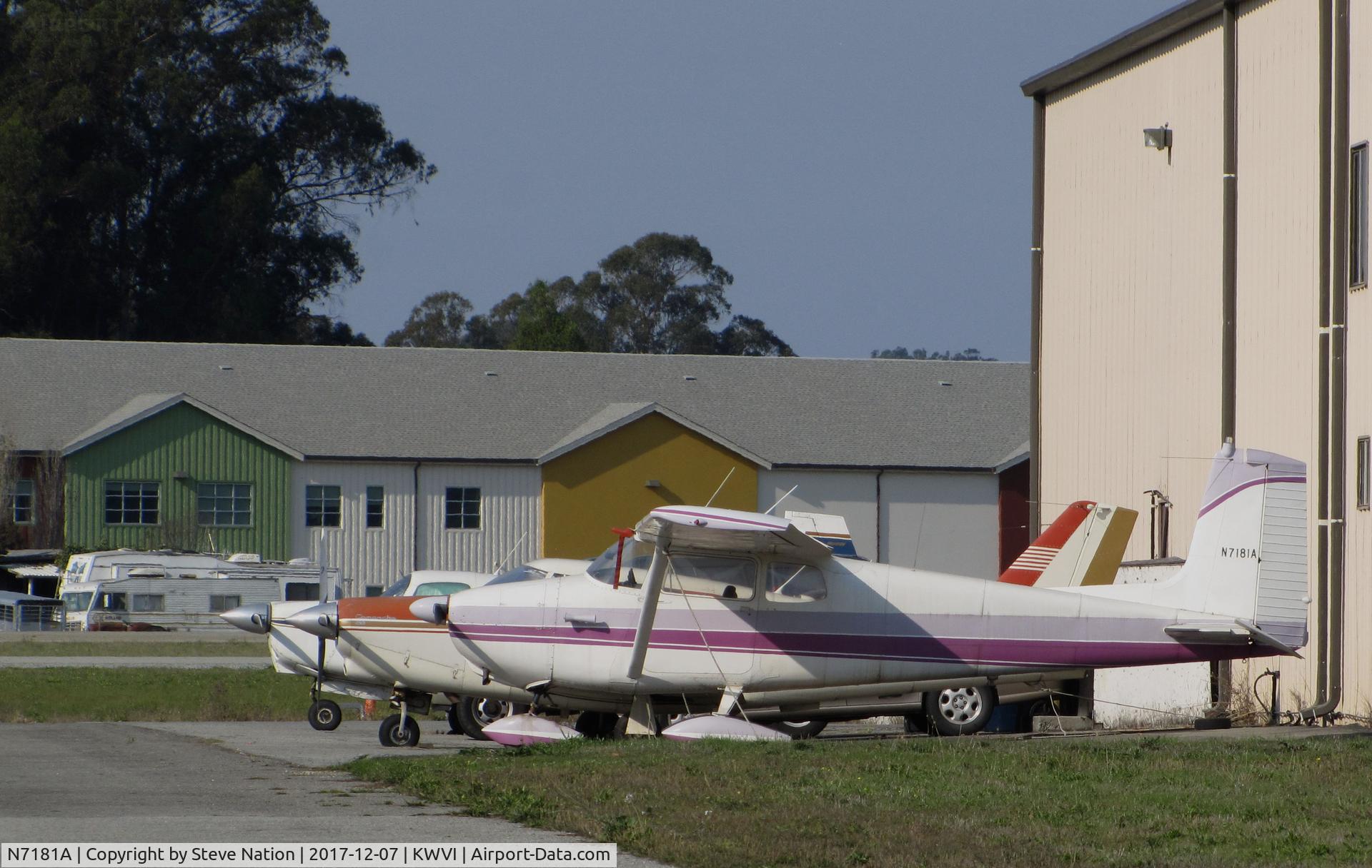 N7181A, 1956 Cessna 172 C/N 29281, Locally-based straight-tailed 1956 Cessna 172 Skyhawk @ Watsonville Municipal Airport, CA