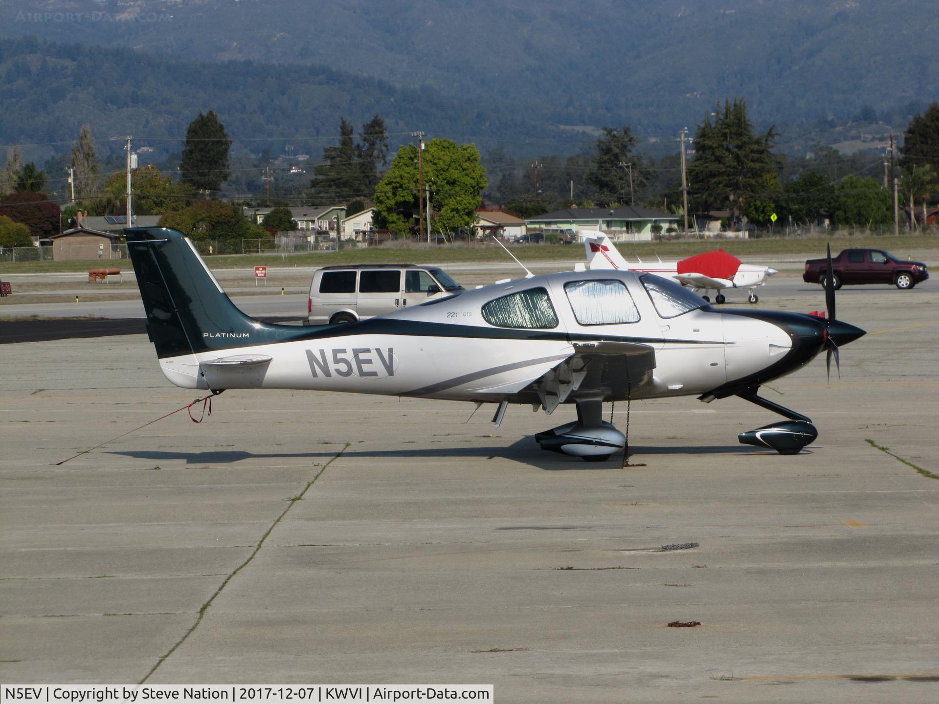N5EV, 2014 Cirrus SR22T C/N 0780, Southern California based 2014 Cirrus SR22T visiting @ Watsonville Municipal Airport, CA