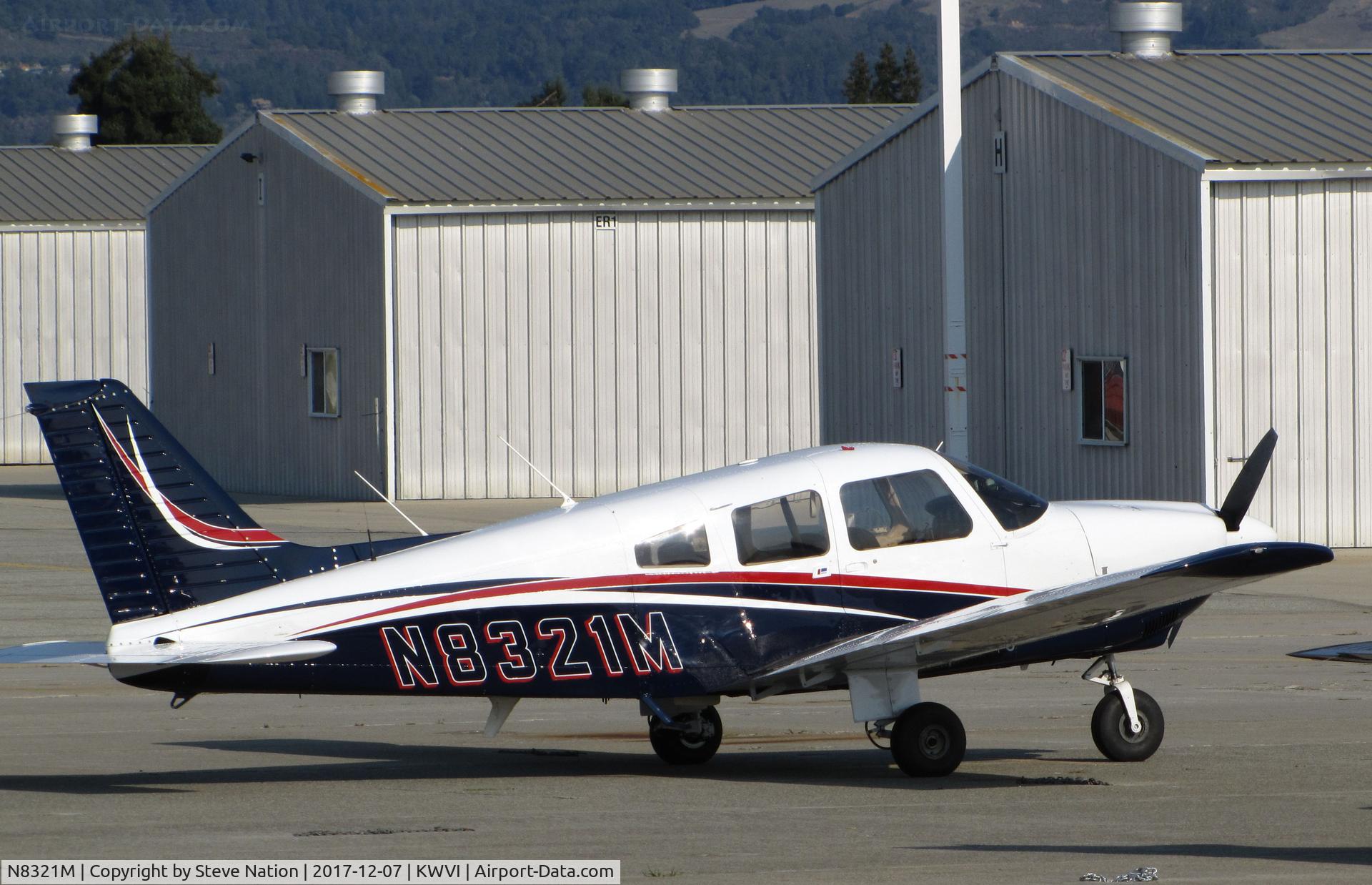 N8321M, 1980 Piper PA-28-181 C/N 28-8190137, Fox Two LLC (Camino, CA) 1980 Piper PA-28-181 in new, very sharp colors visiting @ Watsonville Municipal Airport, CA
