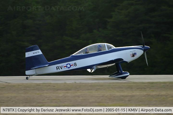 N78TX, 2001 Vans RV-8 C/N 80796, Vans RV-8  C/N 80796, N78TX