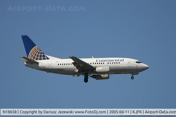 N18658, 1998 Boeing 737-524 C/N 28919, Boeing 737-524 - Continental Airlines  C/N 28919, N18658