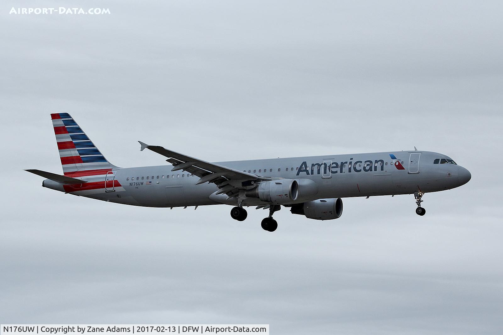 N176UW, 2001 Airbus A321-211 C/N 1499, Arriving at DFW Airport