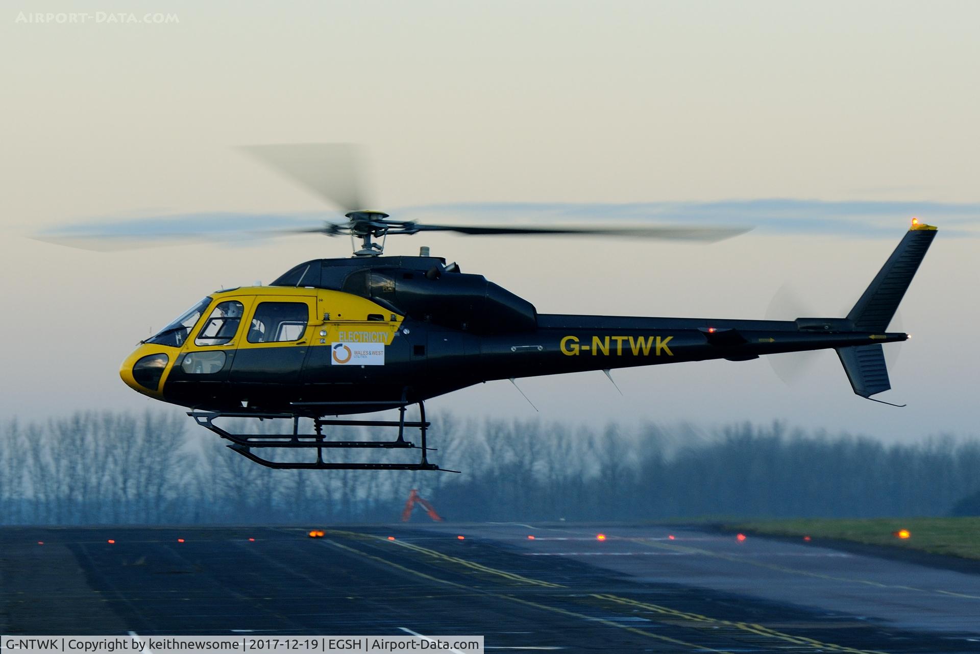 G-NTWK, 1986 Aerospatiale AS-355F-1 Twin Squirrel C/N 5347, Regular Visitor ... cold afternoon !