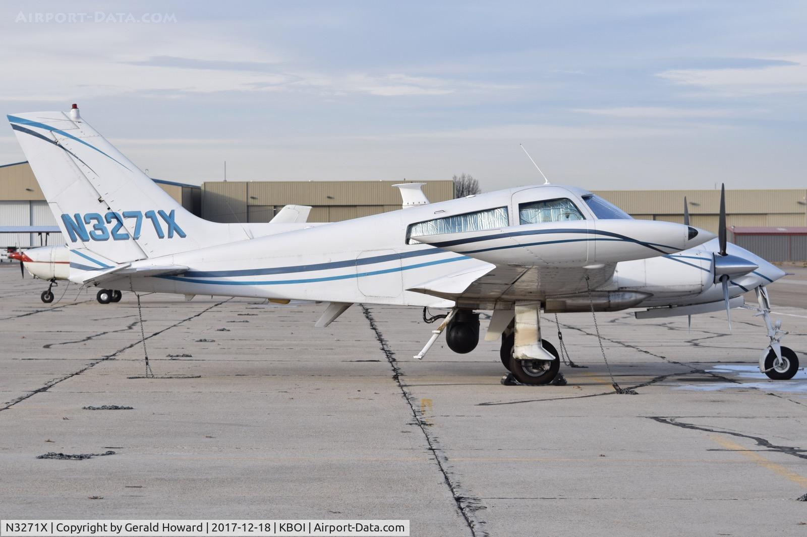 N3271X, 1967 Cessna 310L C/N 310L-0121, Parked on south GA pad. First Cessna I have seen with an IR / camera pod attached.