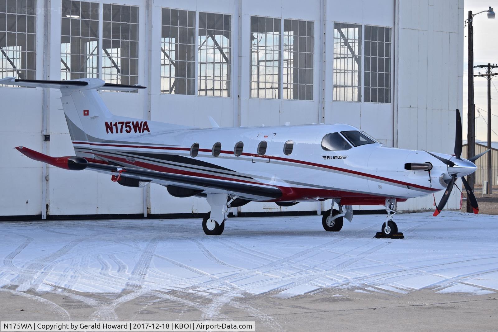 N175WA, 2017 Pilatus PC-12/47E C/N 1750, Parked on south GA ramp.