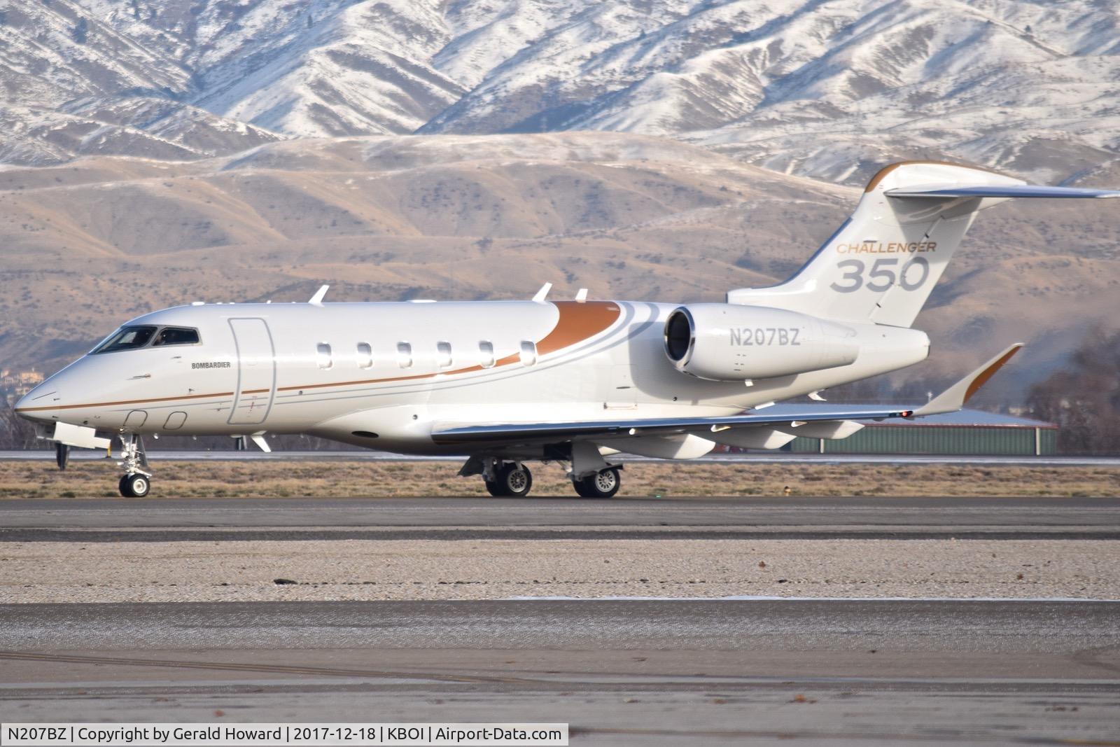 N207BZ, 2017 Bombardier Challenger 300 (BD-100-1A10) C/N 20701, Taxiing on Foxtrot.