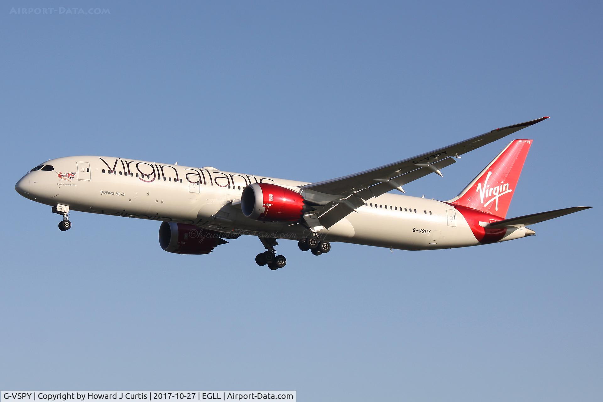 G-VSPY, 2015 Boeing 787-9 Dreamliner Dreamliner C/N 37973, On finals.