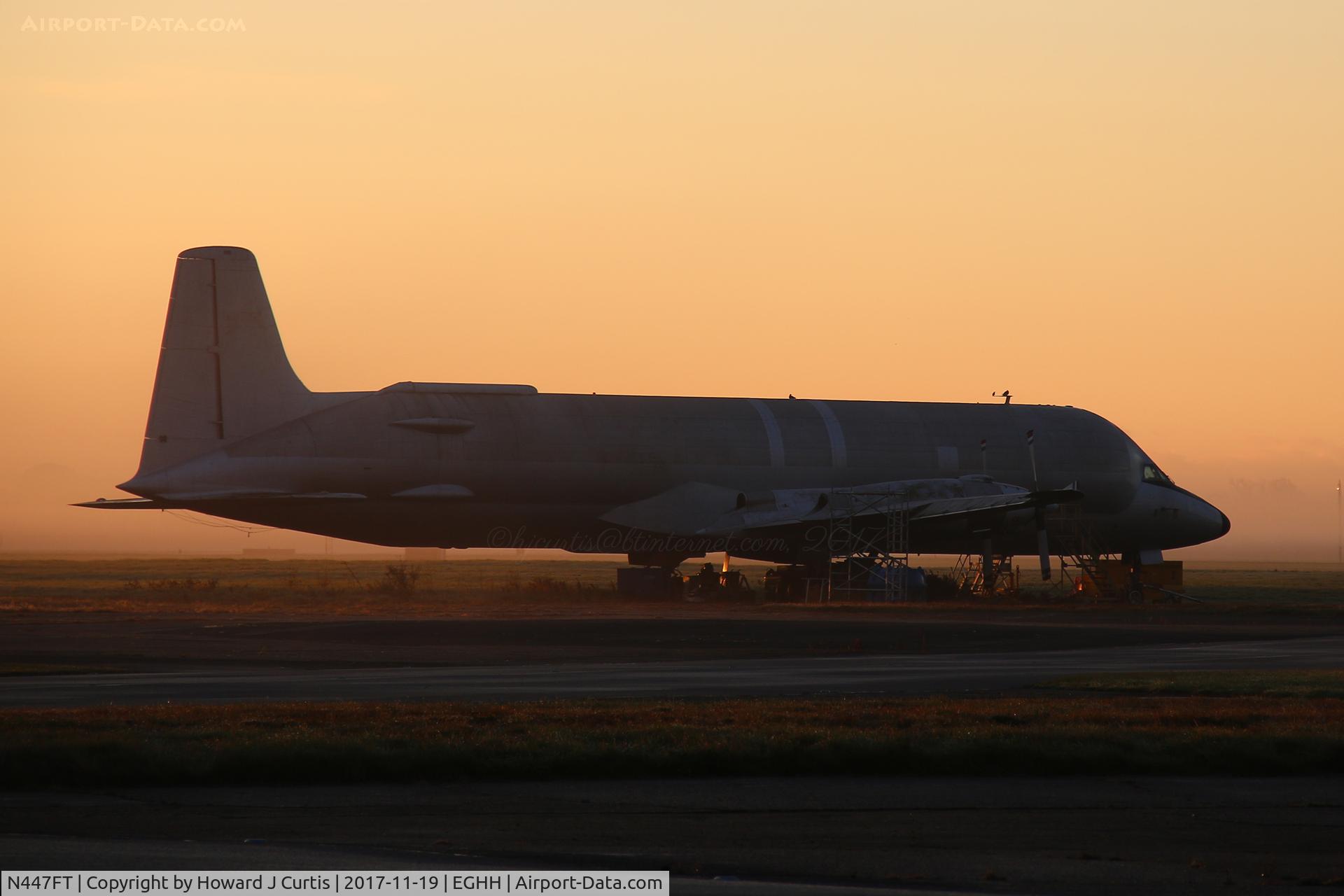 N447FT, 1969 Canadair CL-44-0 Skymonster C/N 16, Caught at sunrise