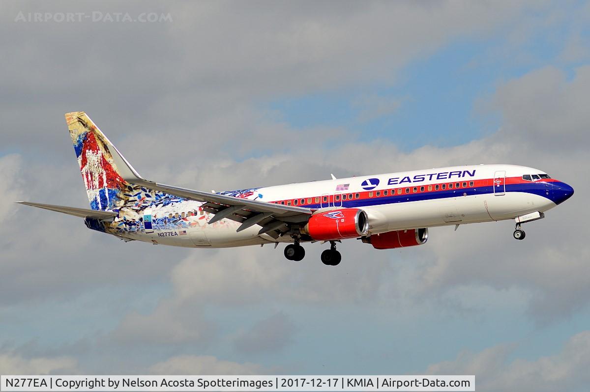 N277EA, 2001 Boeing 737-8CX C/N 32359, Post Eastern Air Lines (Swift Air) Boeing 737-8CX. Wears Eastern/Havanair Hybrid Livery.