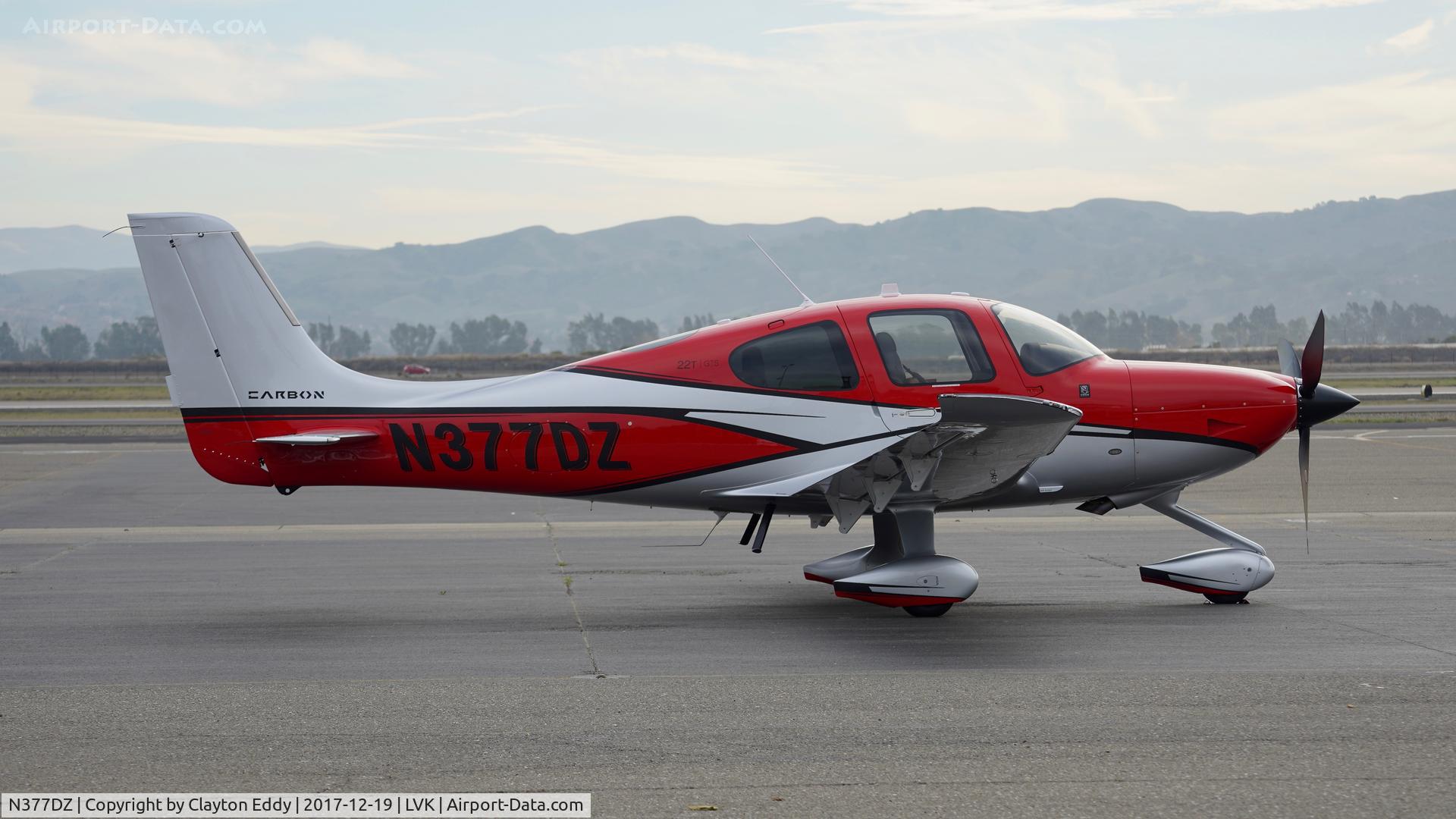 N377DZ, 2017 Cirrus SR22T C/N 1636, Livermore Airport California 2017.