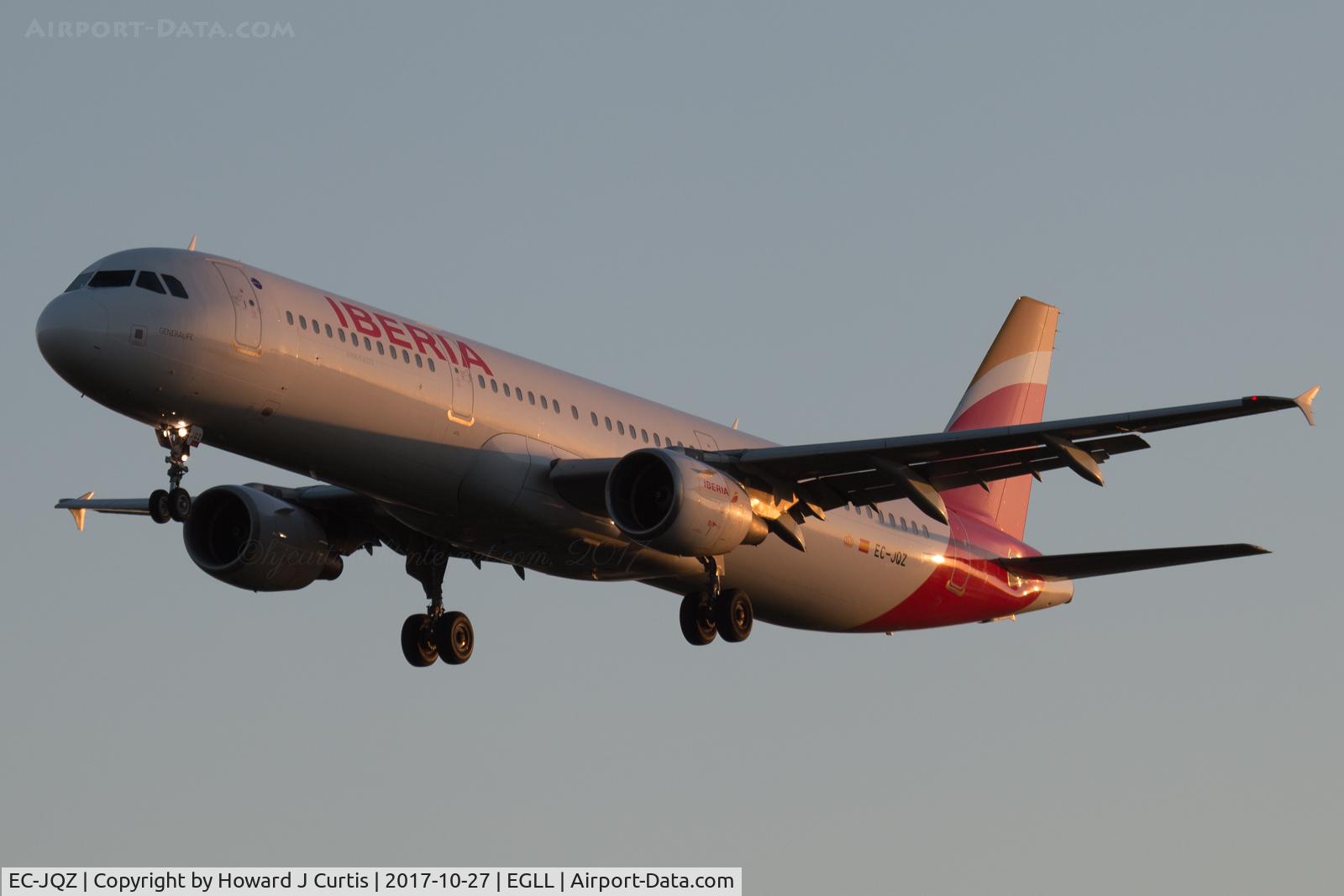 EC-JQZ, 2006 Airbus A321-211 C/N 2736, On approach at sunrise.