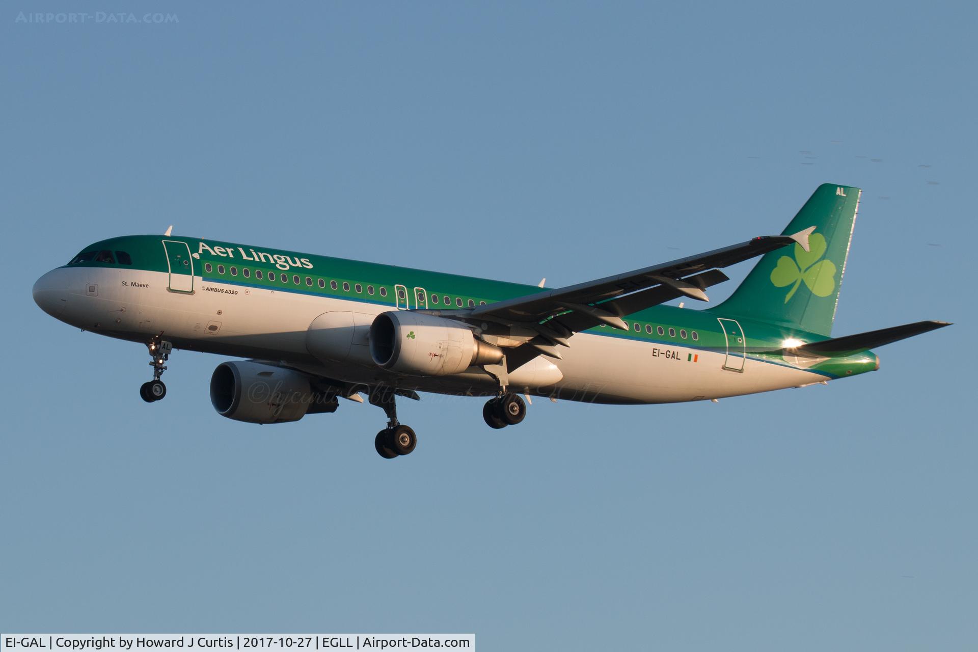 EI-GAL, 2009 Airbus A320-214 C/N 3789, On approach.