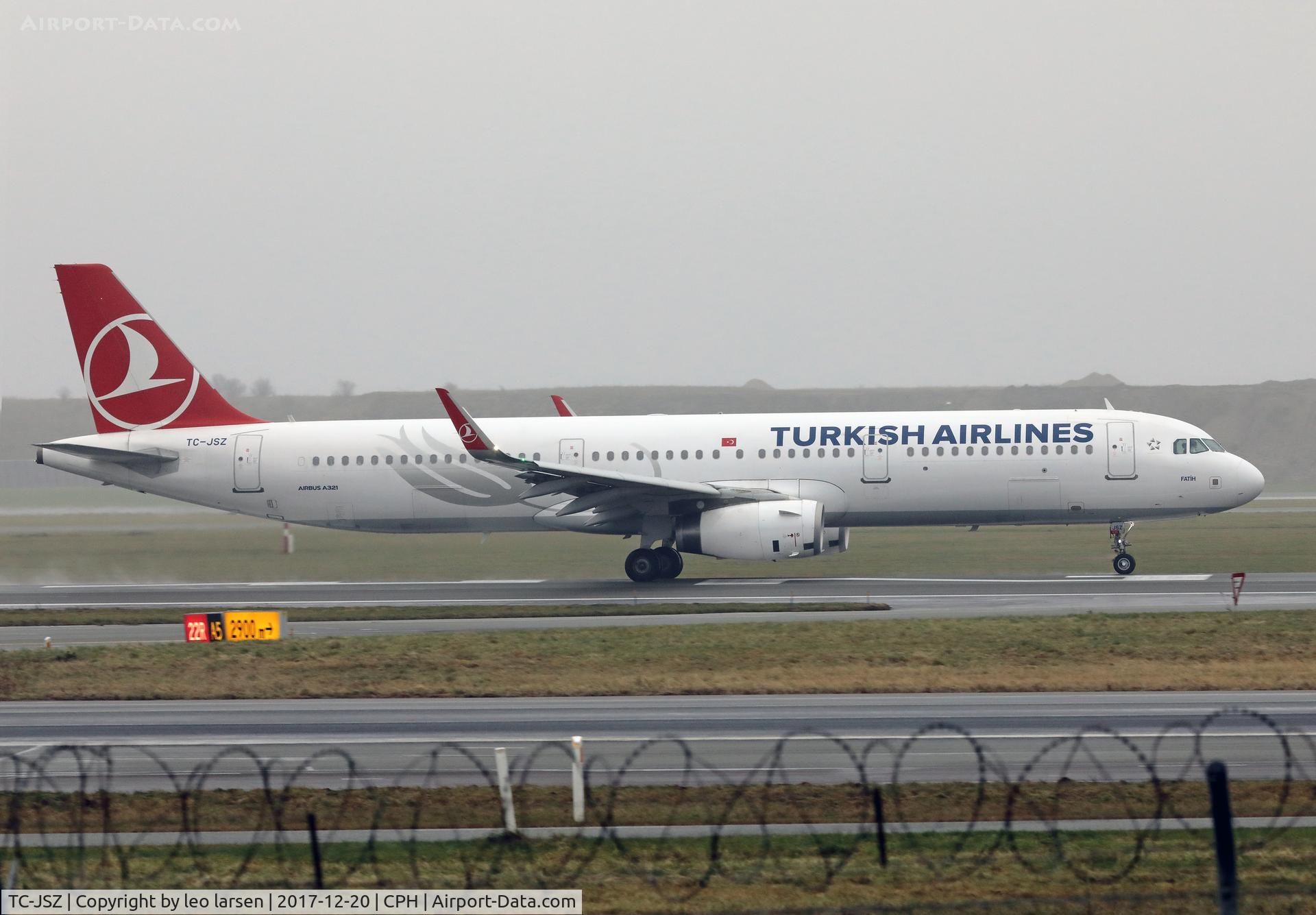 TC-JSZ, 2015 Airbus A321-231 C/N 6766, Copenhagen 20.12.2017