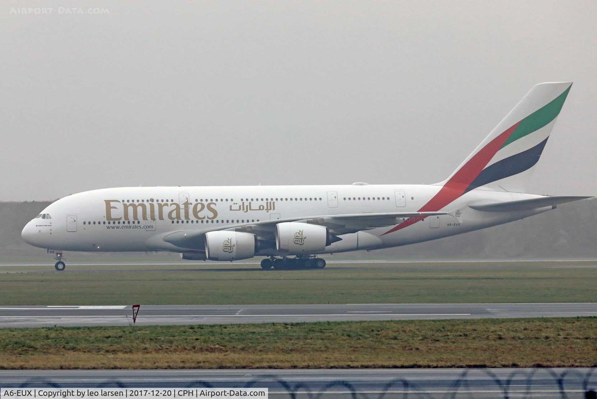 A6-EUX, 2017 Airbus A380-842 C/N 241, Copenhagen 20.12.2017