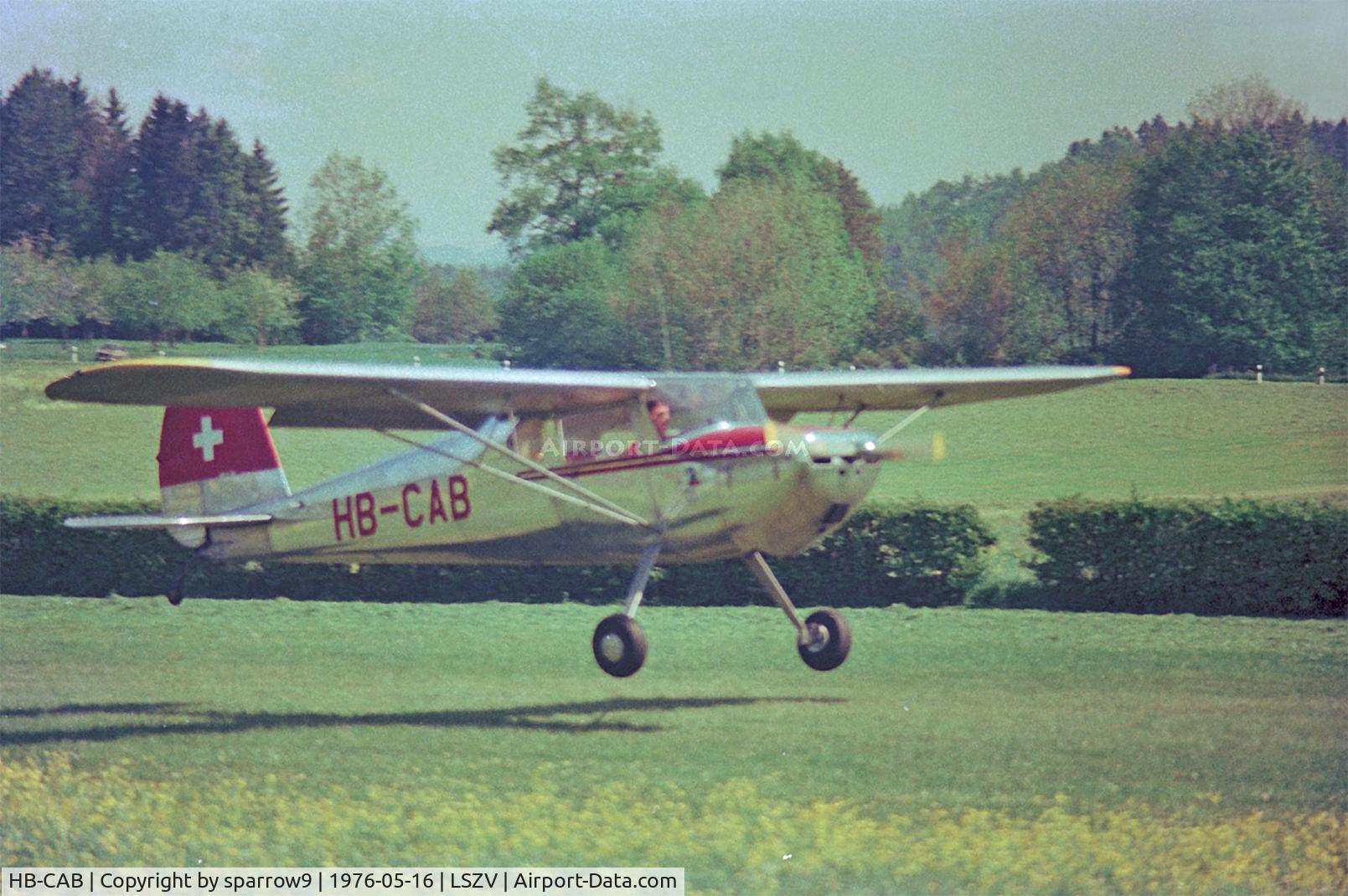 HB-CAB, 1946 Cessna 140 C/N 10119, Take-off at Sitterdorf