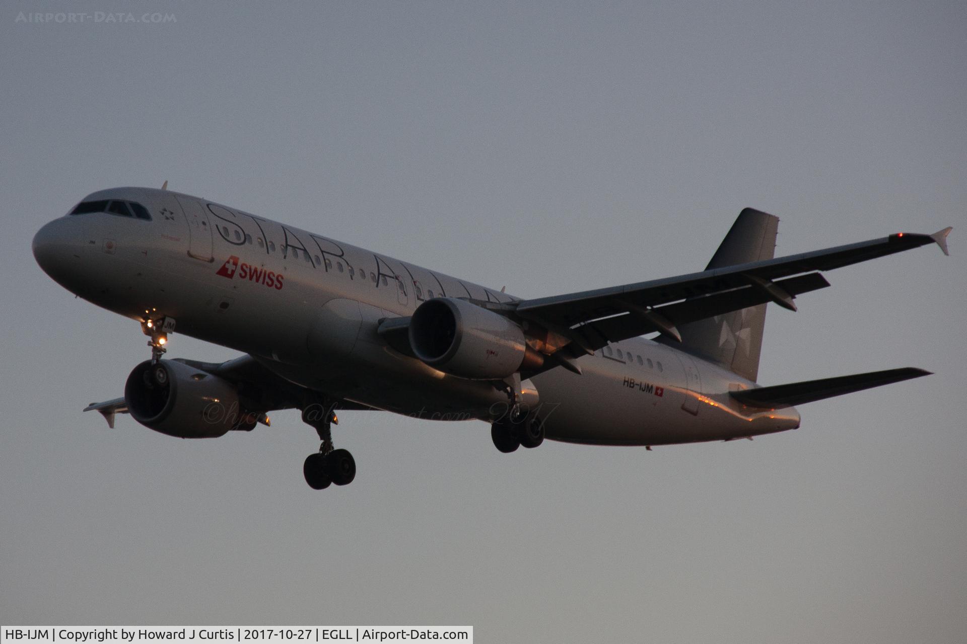 HB-IJM, 1996 Airbus A320-214 C/N 635, On approach at dawn.