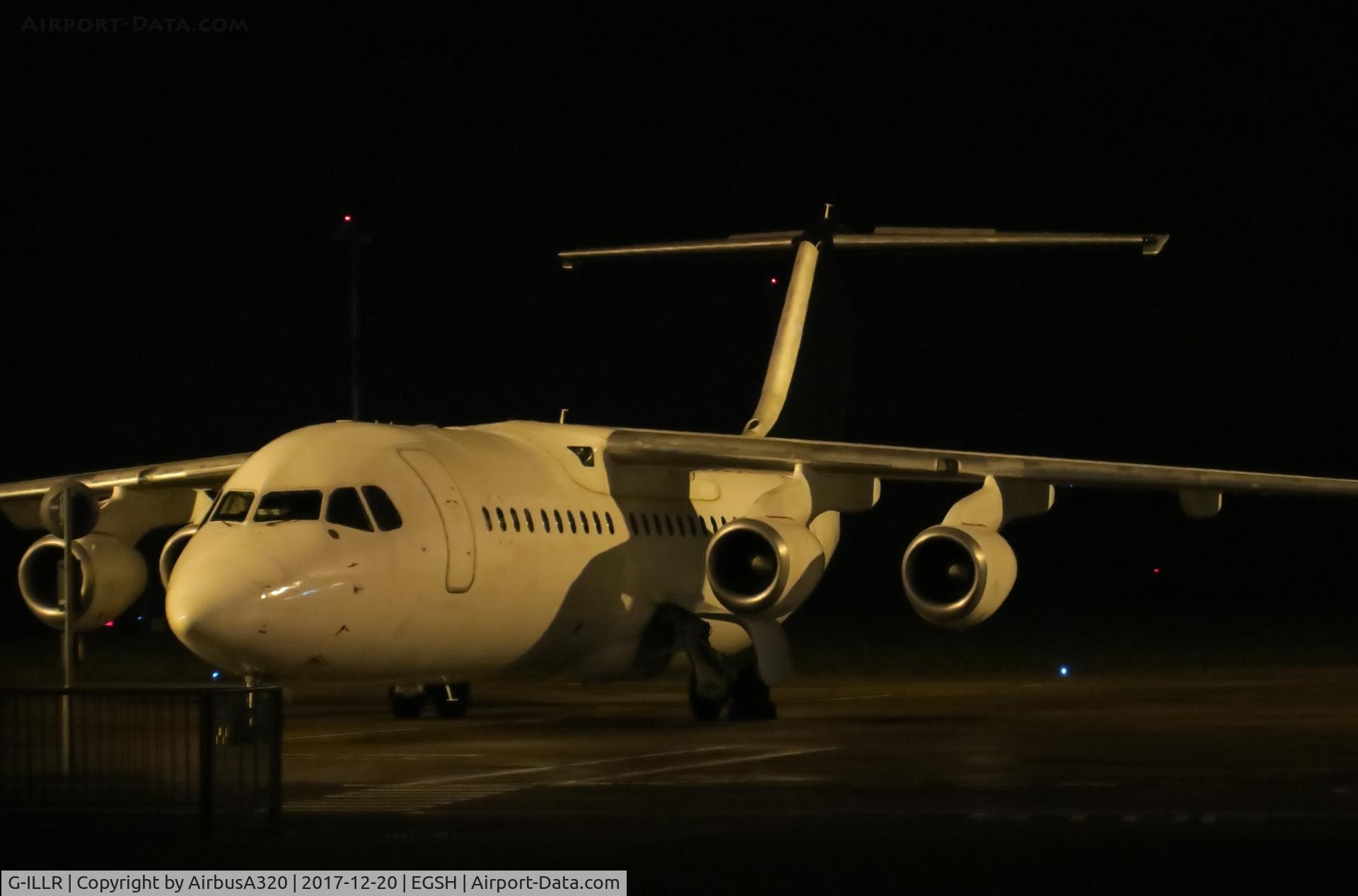 G-ILLR, 2000 British Aerospace Avro 146-RJ100 C/N E3379, New aircraft for Cello Aviation arrived at Norwich for a paint job before being delivered to Cello
Former Swiss HB-IYU and seen in part Star Alliance livery 
It was new to British Airways Cityflyer Express in 2000 as G-CFAC