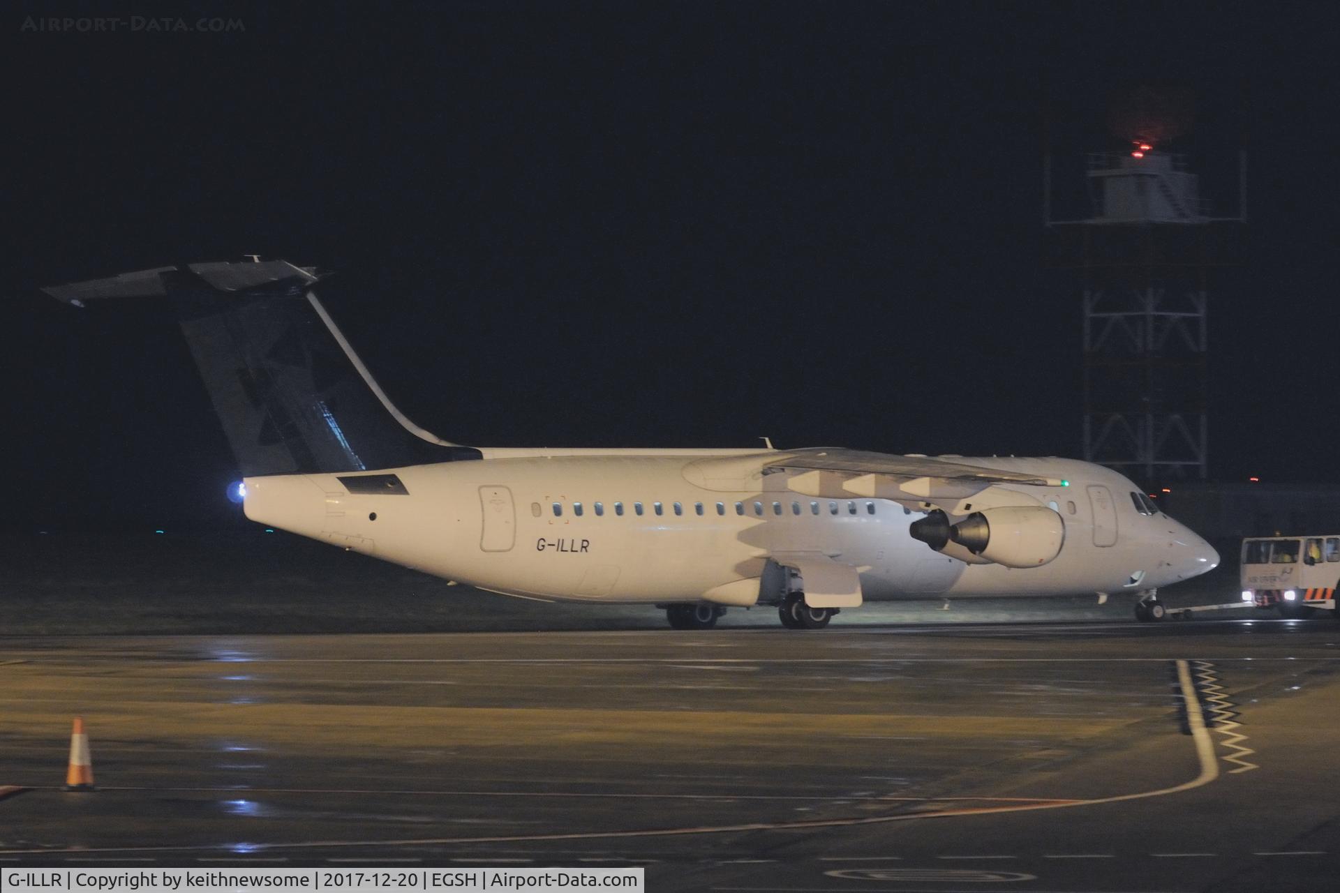 G-ILLR, 2000 British Aerospace Avro 146-RJ100 C/N E3379, Being towed to paint shop.